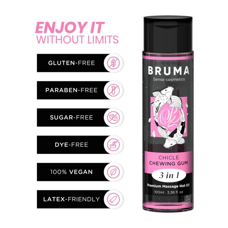 Bruma Premium Massage Hot Oil Chewing Gum 3 In 100 Ml
