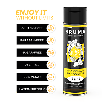 Bruma Premium Massage Hot Oil Pina Colada 3 In 100 Ml