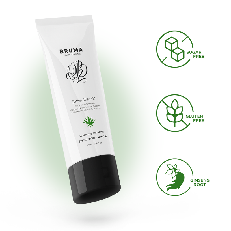 Bruma Sativa Seed Oil Sliding Gel Warming Cannabis Flavor 100 Ml - 4