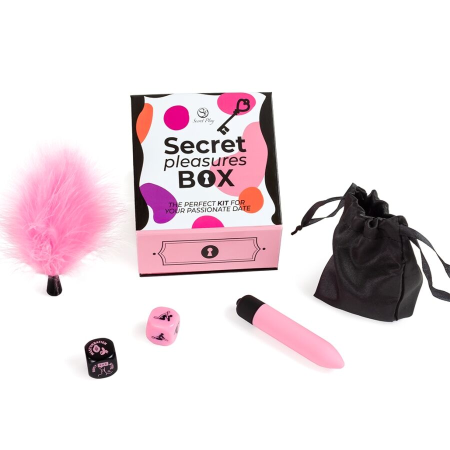 Secretplay Play Pleasures Box For Couples Dice Vibrating Bullet Feather Pen - 2