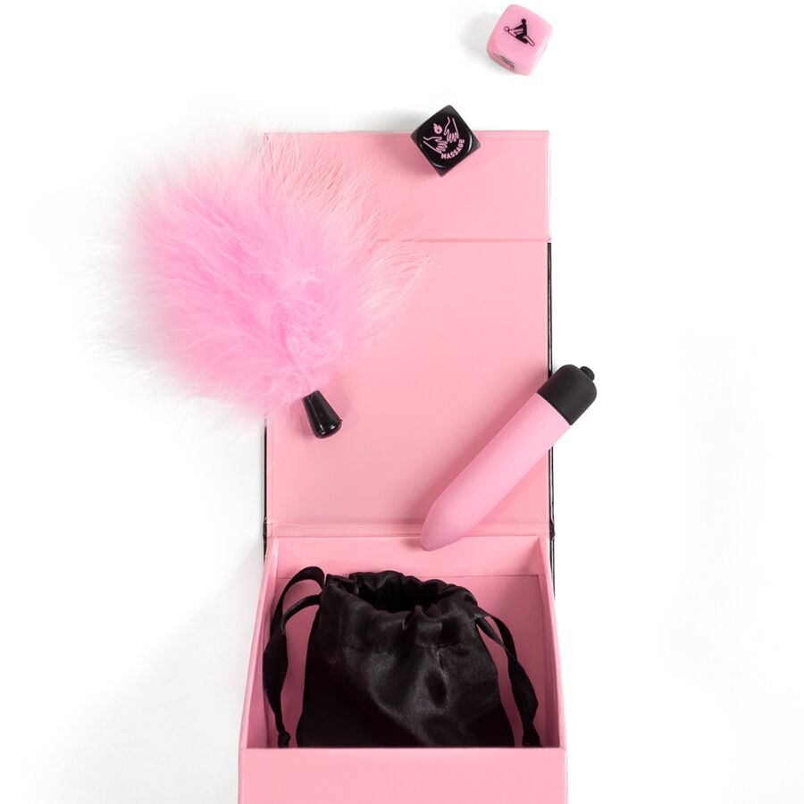 Secretplay Play Pleasures Box For Couples Dice Vibrating Bullet Feather Pen - 5