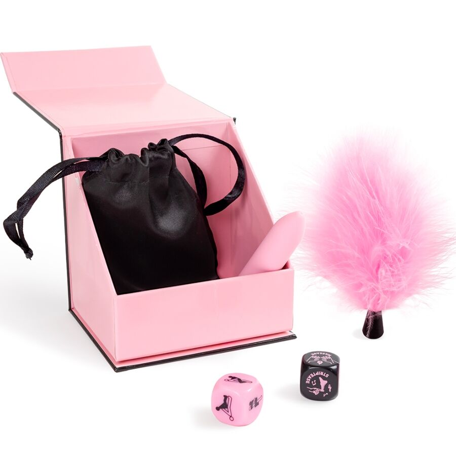 Secretplay Play Pleasures Box For Couples Dice Vibrating Bullet Feather Pen - 3