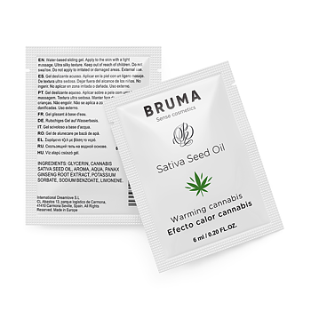 Bruma Sativa Seed Oil Sliding Gel Warming Cannabis Flavor 6 Ml