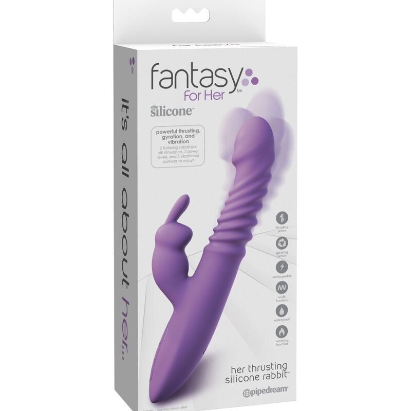 Fantasy For Her Rabbit Clitoris Stimulator With Heat Oscillation And Vibration Function Violet - 5