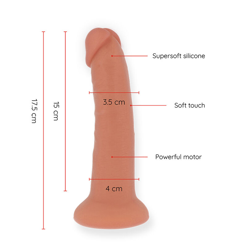 Oninder Small Bogotá Vibrator Dildo 9 Speeds Natural 17 5 Cm 4 Cm Free APP - 2