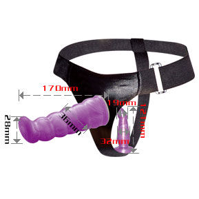 Baile Lilac Female Anal And Vaginal Harness Gpoint 17 Cm - 2