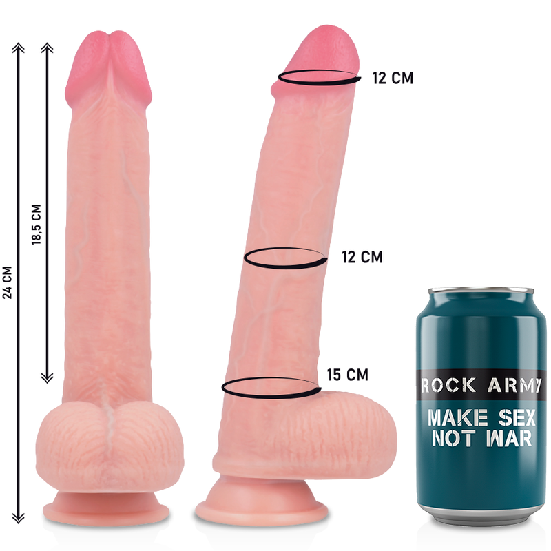 Army Rockarmy Arn Liquid Silicone Dildo Premium Kingcobra 24 Cm O 4 77 Cm - 3