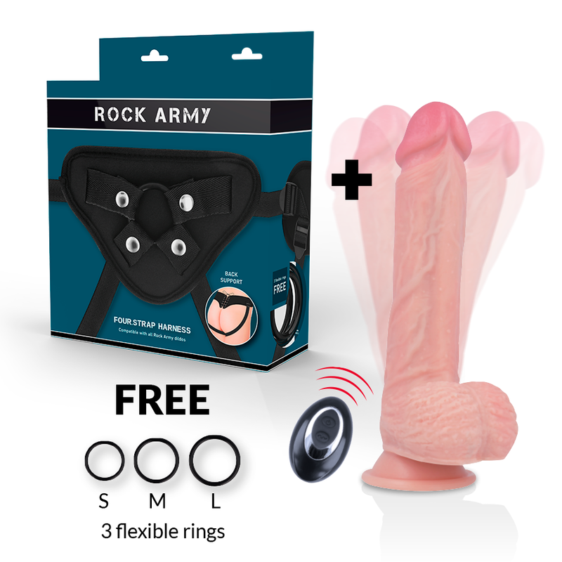 Army Rockarmy Harness Liquid Silicone Vibrator Premium Apache Remote Control 20 5 CM O 4 62 CM - 2