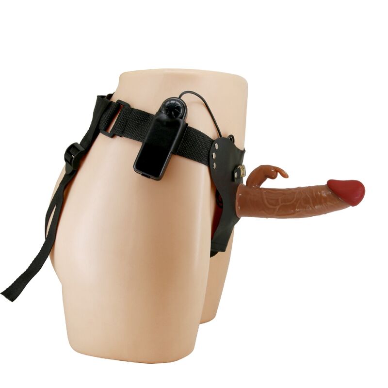 Harness Pretty Love Marion Harness Briefs With Vibration Dildo 19 Cm Brown - 3