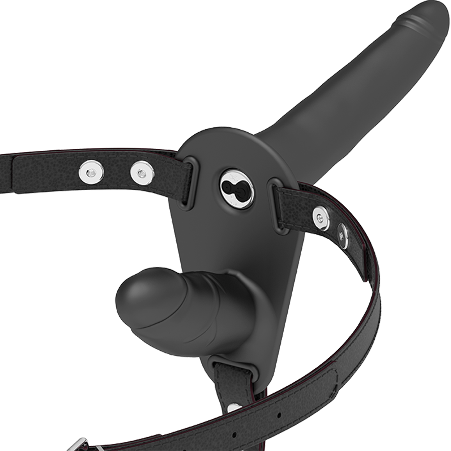 Fetish Submissive Harness Double Penetration Vibrator