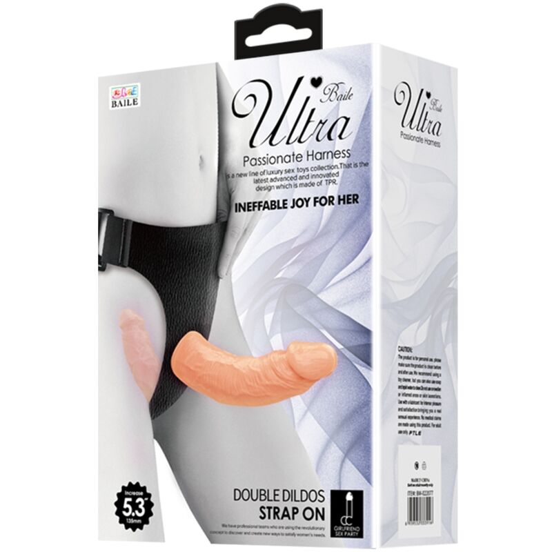 Baile Harness Ultra Passionate Double Dildos With Harness - 4