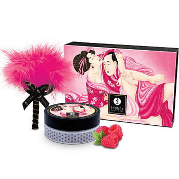 Shunga Body Power Edible Massage Powder Kit Raspberry