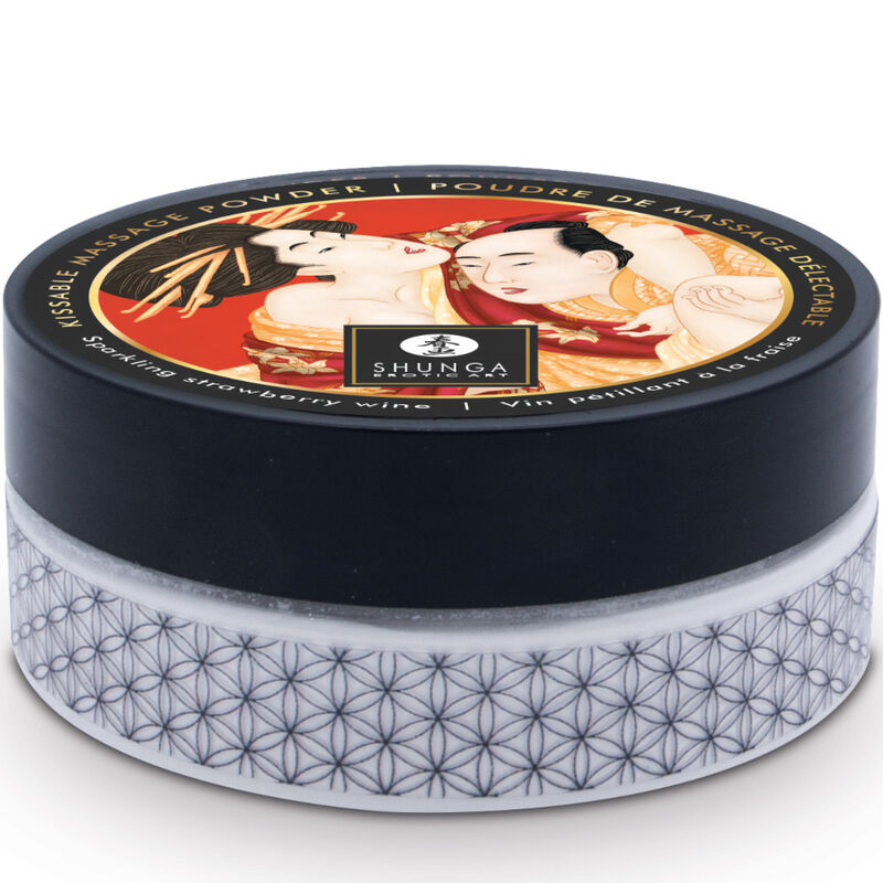 Shunga Body Power Strawberry Edible Massage Powder Kit - 3