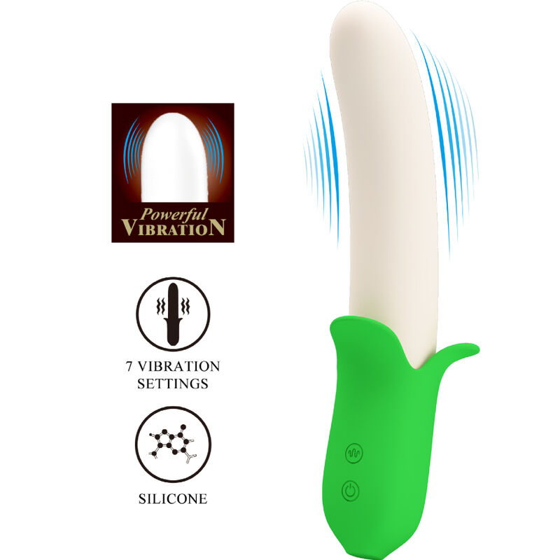 High Tech Pretty Love Banana Knight Super Power 7 Silicone Vibrations - 3