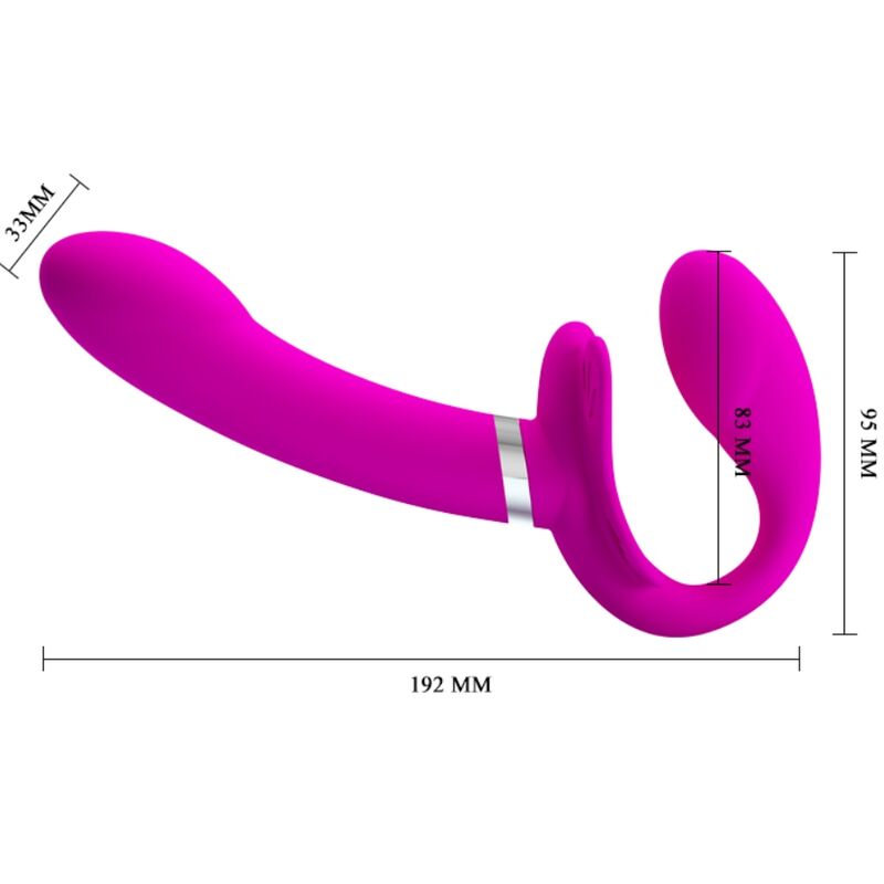 High Tech Pretty Love Valerie Double Strap On Vibrator 12 Vibrations - 4