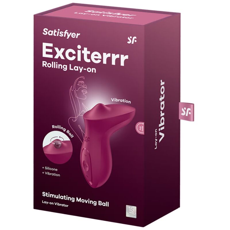Satisfyer Vibrator Exciterrr Lay On Clitoris Berry Vibrator - 5