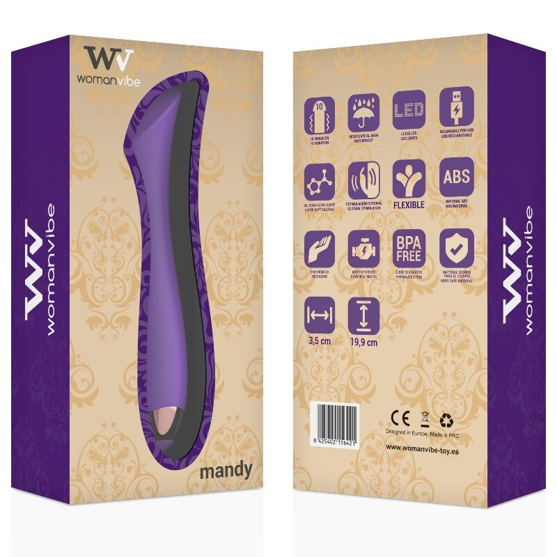 Womanvibe Mandy K Point Silicone Rechargeable Vibrator - 2