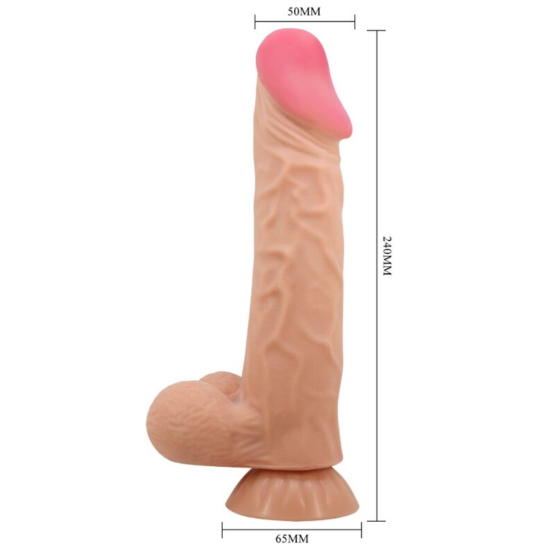 Dildos Pretty Love Sliding Skin Realistisk With Sliding Skin Suction Cup Fjärrstyrd 24 cm - 4