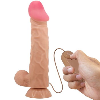 Dildos Pretty Love Sliding Skin Realistisk With Sliding Skin Suction Cup Fjärrstyrd 24 cm