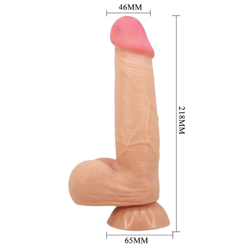 Dildos Pretty Love Sliding Skin Realistisk With Sliding Skin Suction Cup Fjärrstyrd 21,8 cm - 4