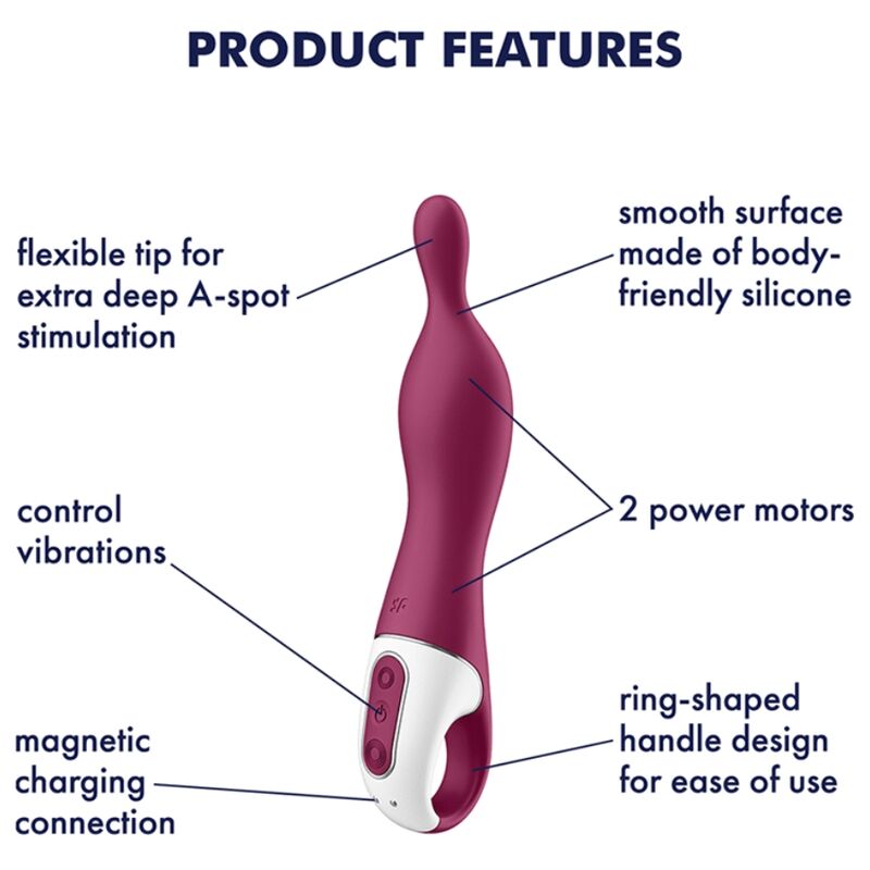 Satisfyer Vibrator Amazing 1 Aspot Vibrator Berry - 4