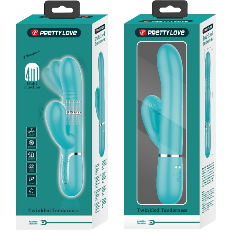 High Tech Pretty Love Multifunction G Spot Vibrator Aqua - 4