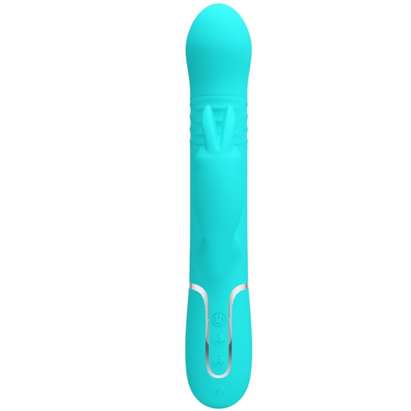 High Tech Pretty Love Coale Rabbit Vibrator Pearls Aqua - 2