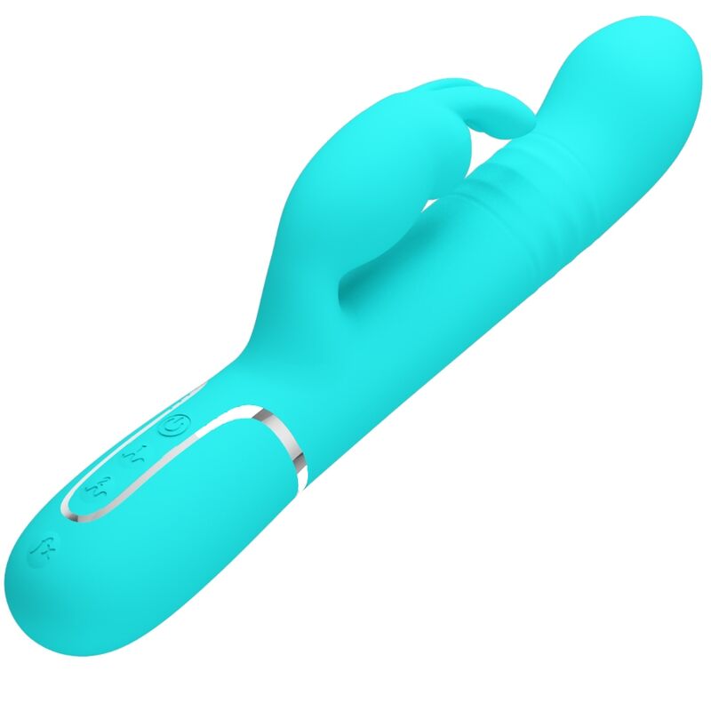 High Tech Pretty Love Coale Rabbit Vibrator Pearls Aqua - 4