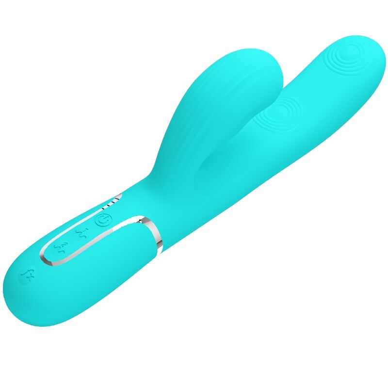 High Tech Pretty Love Perlita Multifunction 3 In 1 G Spot Vibrator Aqua - 3