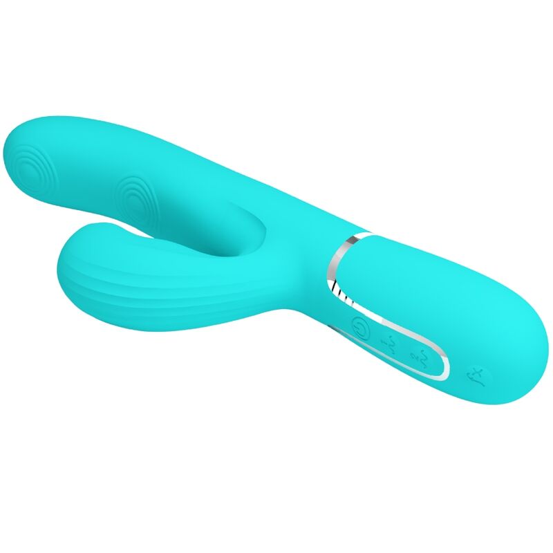 High Tech Pretty Love Perlita Multifunction 3 In 1 G Spot Vibrator Aqua - 5