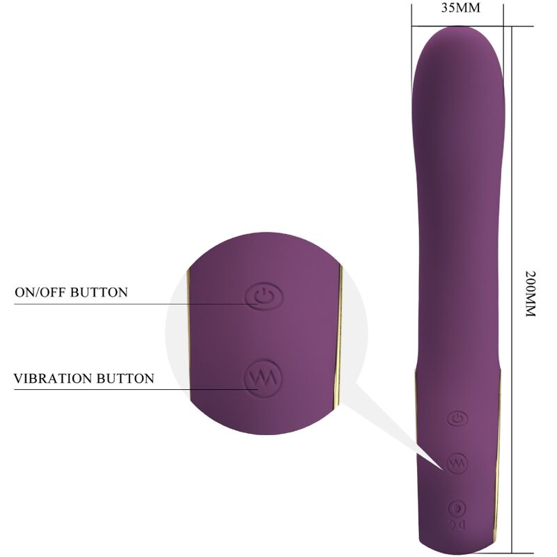 APP Pretty Love Ethan Rechargeable Vibrator Lila - 5
