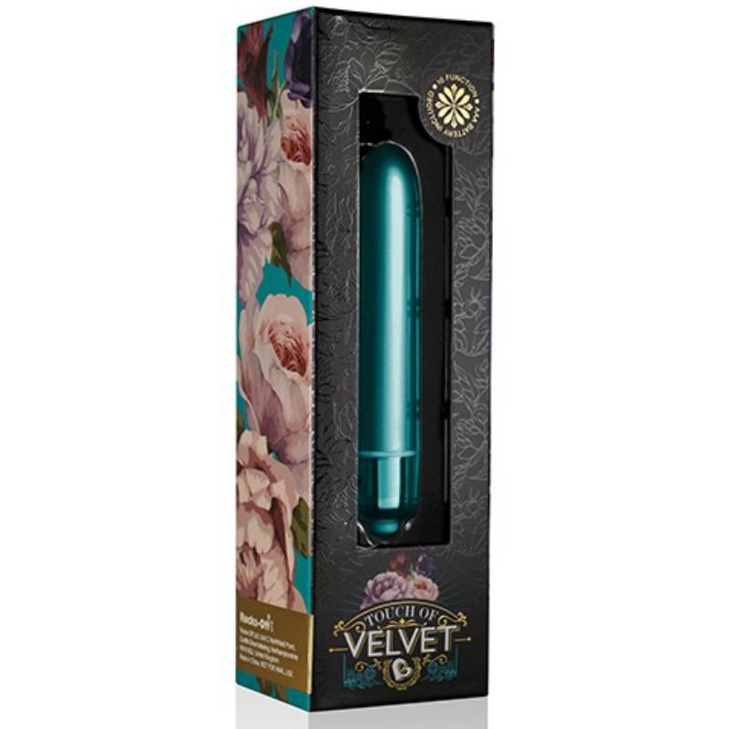 Rocks Off Vibrating Bullet Touch Velvet Peacock Petals - 2