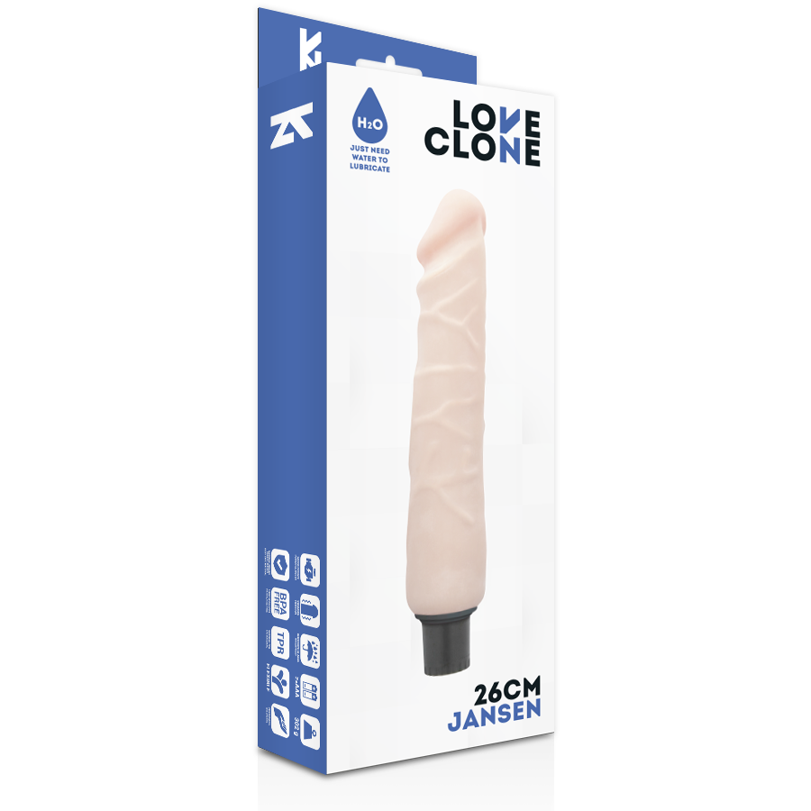 Loveclone Jansen Self Lubrication Vibrator 26 Cm O 4 Cm - 4
