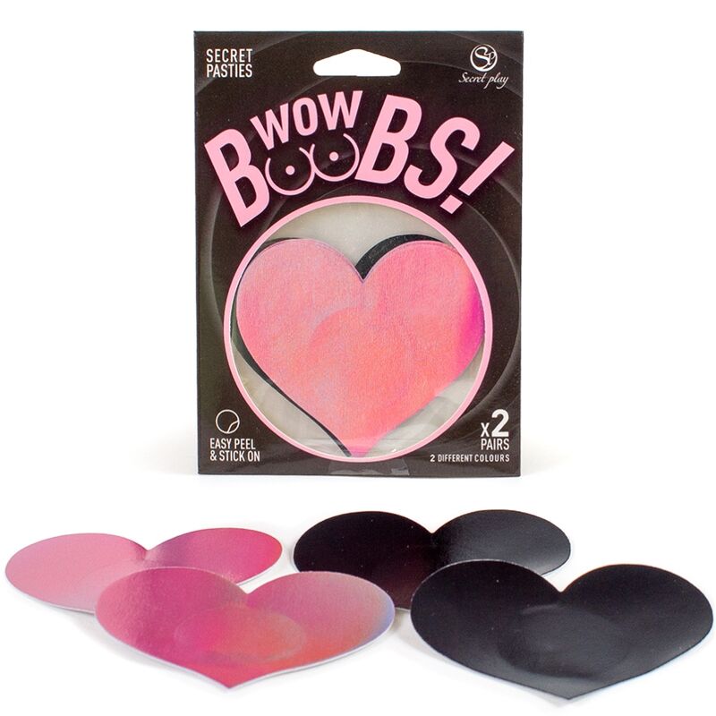 Secretplay Fetish Play Wow Boobs Heart Nipple Covers