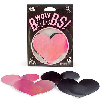 Secretplay Fetish Play Wow Boobs Heart Nipple Covers