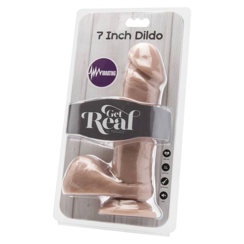 Get Real Dildo 18 CM With Balls Vibrator Skin - 2