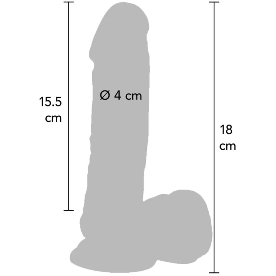 Get Real Dildo 18 CM With Balls Vibrator Skin - 3