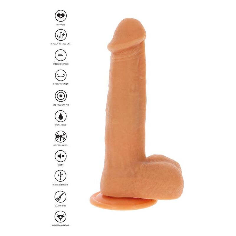 Get Real Rotating Beads Vibrating Dildo Skin - 4