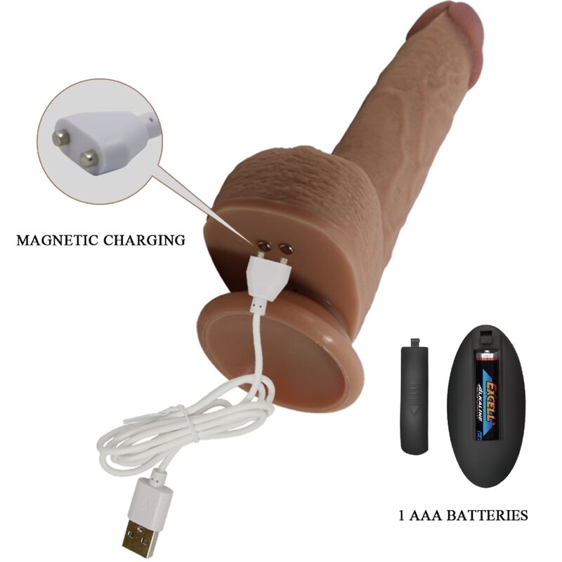 Remote Control Pretty Love Tommy Realistic Dildo Vibrator 22 5 Cm - 5
