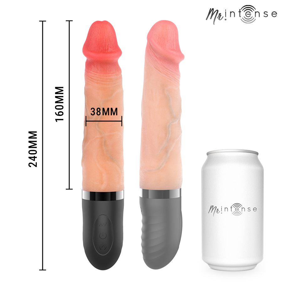 Mr Intense High Tech Mr Intense Jean Up Down Vibrator Silicone With Heat Effect 24 Cm Ø 3 8 Cm - 5