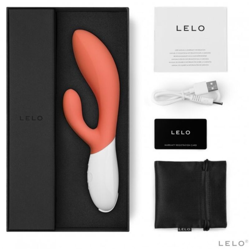 Lelo Ina 3 Luxury Coral Rabbit Vibrator - 2