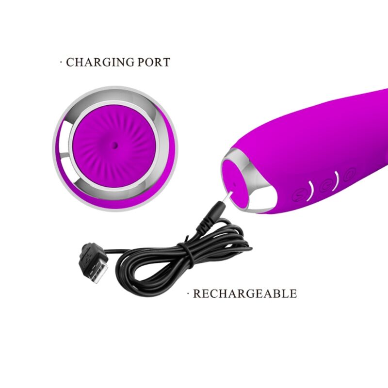 High Tech Pretty Love Molly Vibrator With Rechargeable Rotation - 4