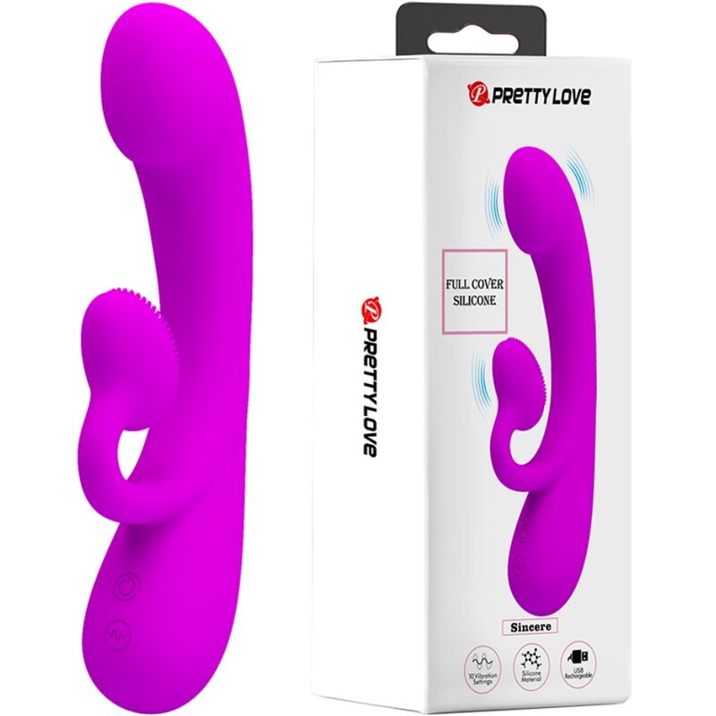 High Tech Pretty Love Sincere Silicone Clitoral Vibrator And Sucker - 2