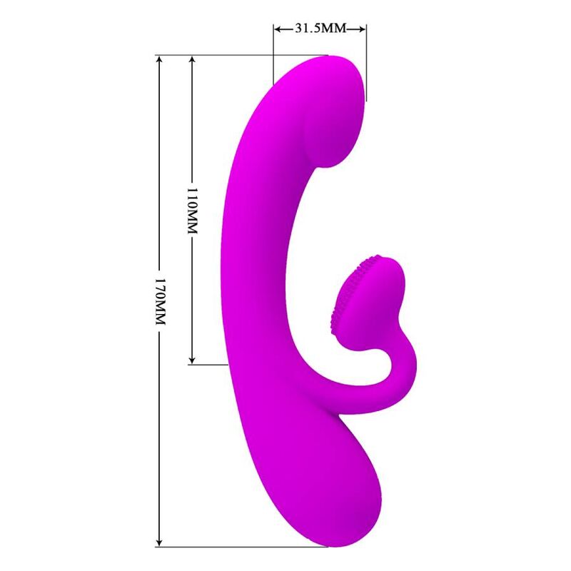 High Tech Pretty Love Sincere Silicone Clitoral Vibrator And Sucker - 5