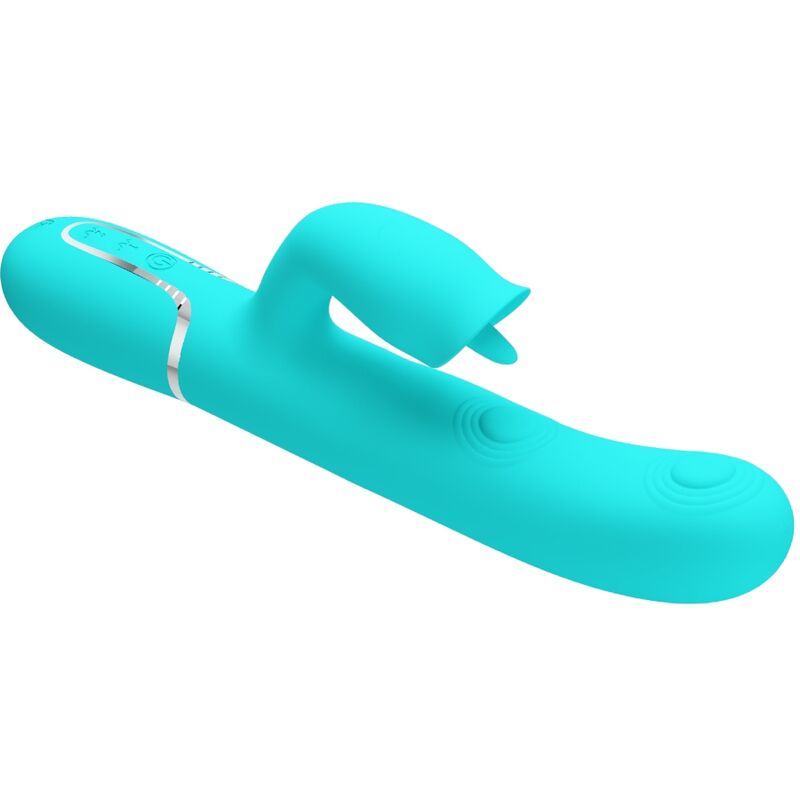 High Tech Pretty Love Rabbit Vibrator With Licking Aqua