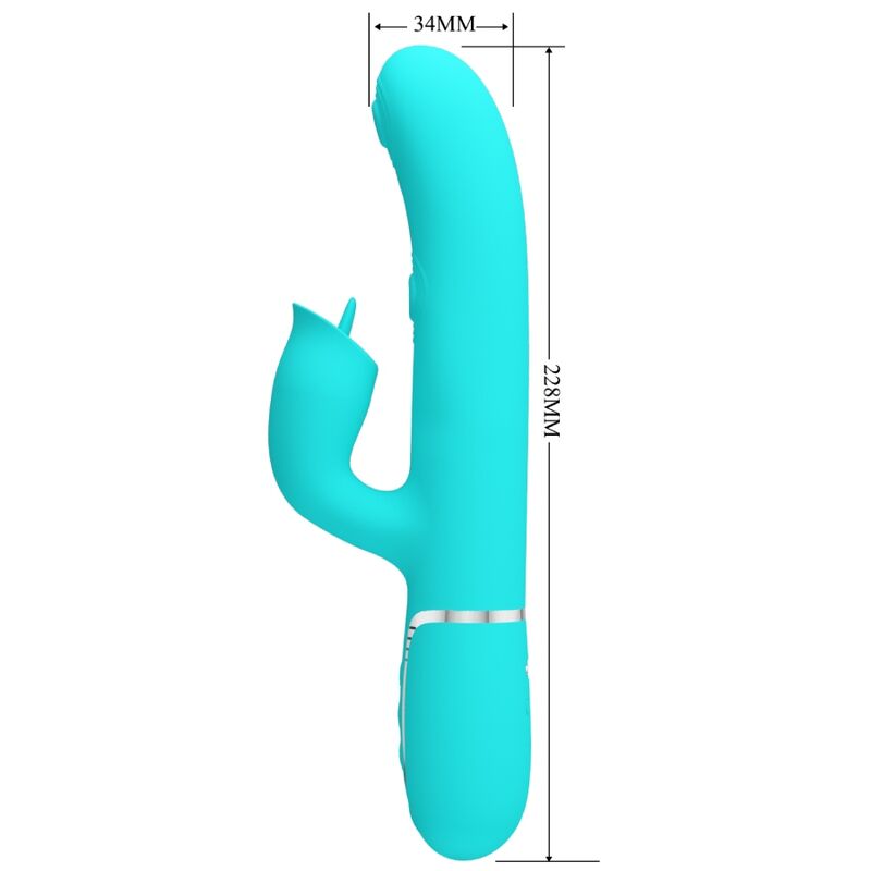 High Tech Pretty Love Rabbit Vibrator With Licking Aqua - 2