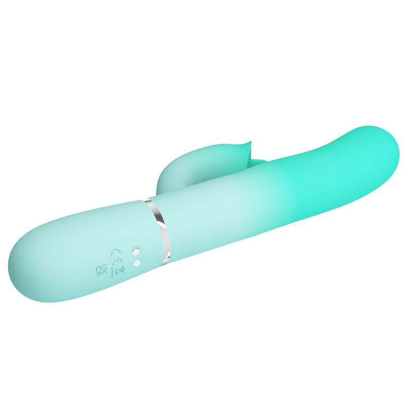High Tech Pretty Love Gigi Multifunction Rabbit Vibrator Aqua - 4