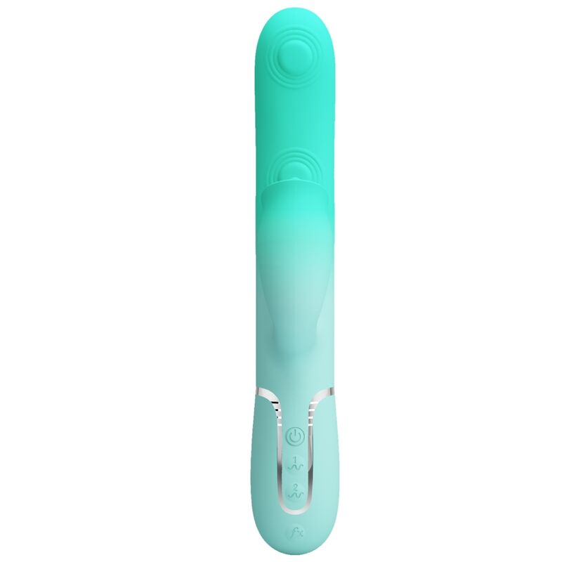 High Tech Pretty Love Gigi Multifunction Rabbit Vibrator Aqua - 3
