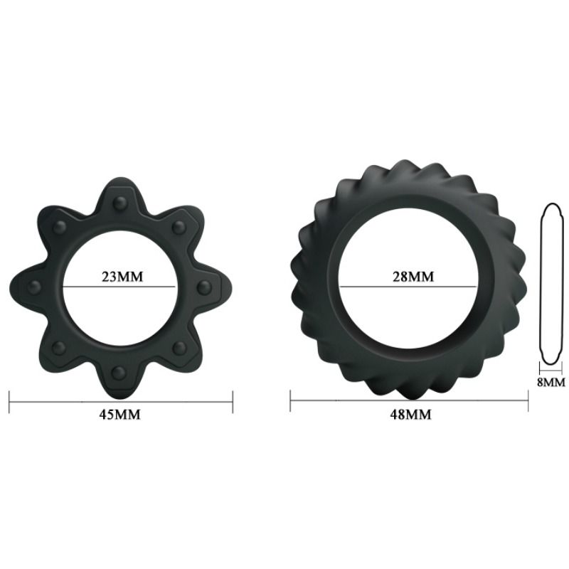 Baile For Him Kit 2 Flowering Silicone Rings - 5