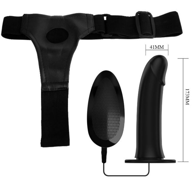 Harness Pretty Love Vito Strap On With Hollow Dildo And Vibration 17 3 Cm - 5
